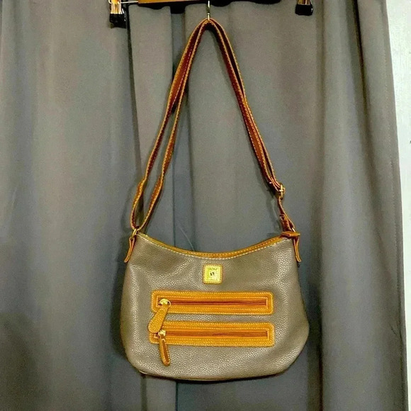STONE & CO TAUPE BROWN LEATHER BLEND PURSE ADJUSTABLE STRAP MULTI POCKETS CLEAN - Picture 1 of 14